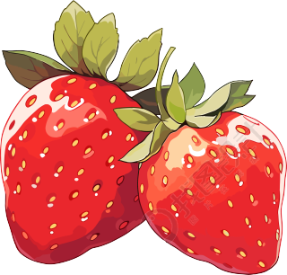 草莓卡通元素