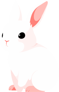 小白兔卡通插图