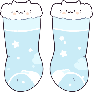 冬天卡通袜子插画