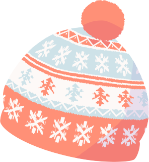 冬天卡通帽子插图