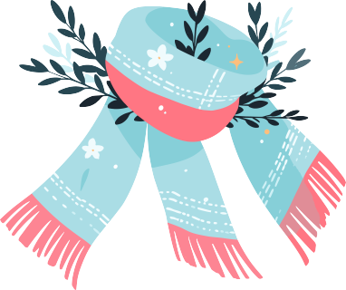 冬天卡通围巾高清素材