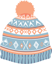 冬天卡通帽子插图设计