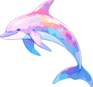 海豚卡通PNG素材