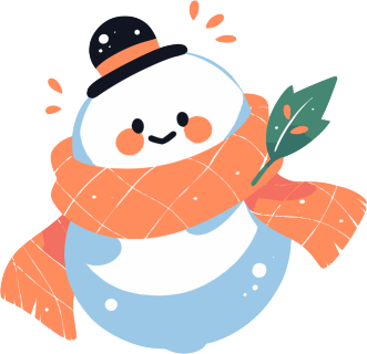 冬天卡通小雪人素材