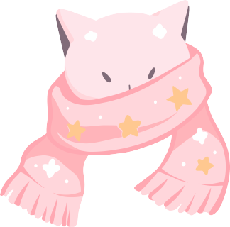 冬天卡通围巾插图