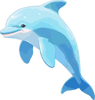 海豚卡通商业设计元素