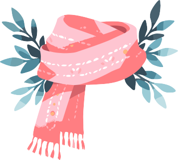 冬天卡通围巾温暖素材