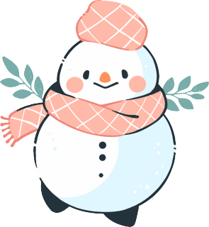 冬天卡通雪人插图