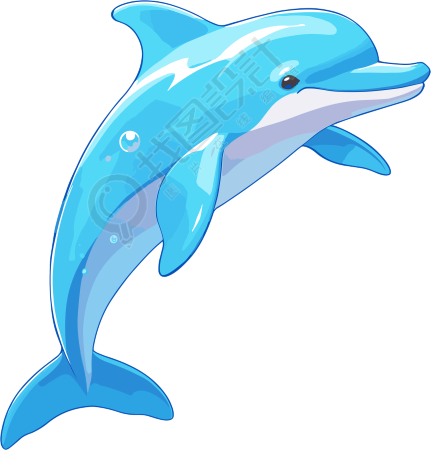 海豚卡通高清图形素材