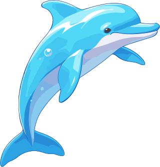 海豚卡通高清图形素材