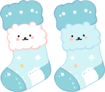 冬天卡通厚袜子插图