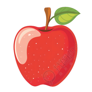 红苹果插画设计元素