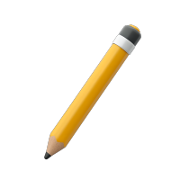 3D铅笔可商用插图