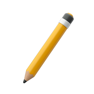 3D铅笔可商用插图
