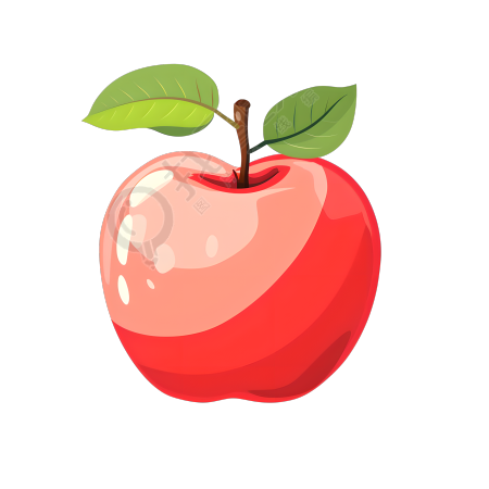 红苹果插画素材