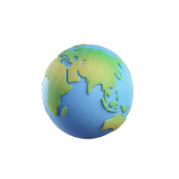 3D地球图形插画