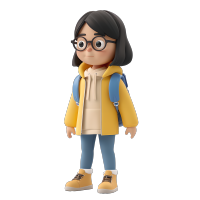 卡通学生3D素材