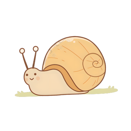 蜗牛卡通可爱插图