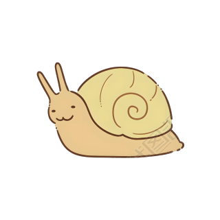 蜗牛卡通手绘插图