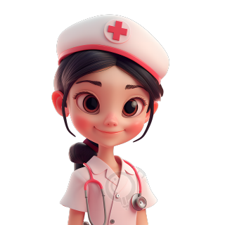 3D护士可爱风格元素