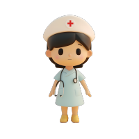 3D护士模型插画