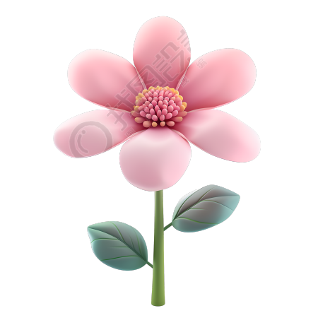 3D花朵创意设计插画