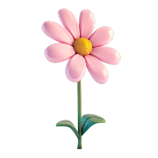 3D花朵插画元素