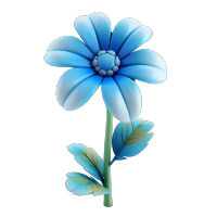 3D花朵透明背景插画