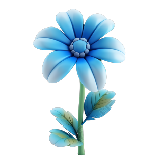 3D花朵透明背景插画