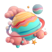 卡通星球可爱插图