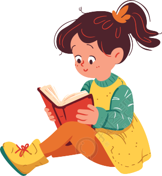 儿童阅读图书插画