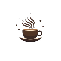 咖啡logo创意商用插画