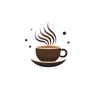 咖啡logo创意商用插画