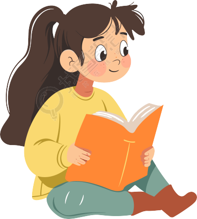 儿童阅读书籍插画