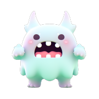 怪兽卡通3D插画
