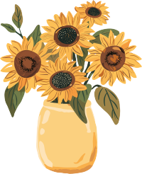 向日葵插花PNG素材