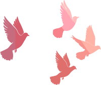 红色和平鸽插图