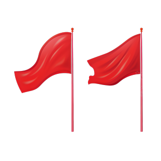 党政红旗素材设计插图