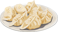 饺子PNG简约插画
