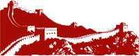 红色长城剪影素材