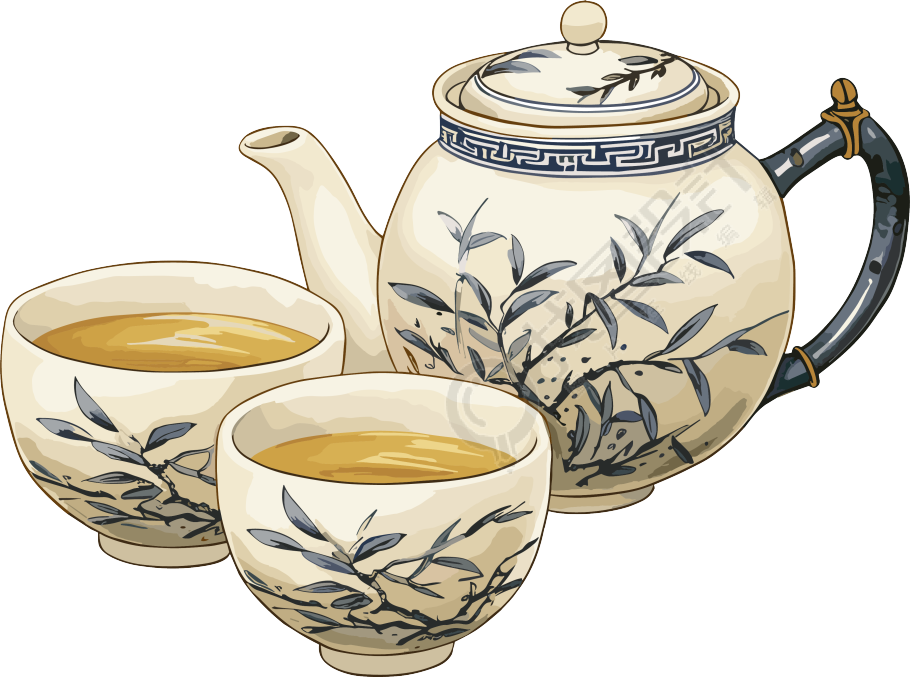 中式茶壶高清图形素材