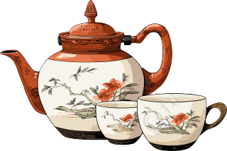 中式茶壶透明背景元素