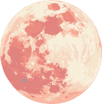 月亮平面插画