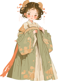 古风小孩卡通插画