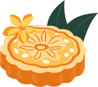 月饼扁平插画