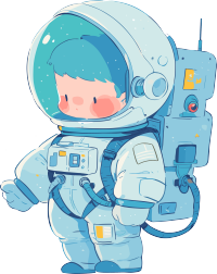 卡通宇航员插图