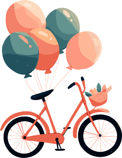 气球自行车插图