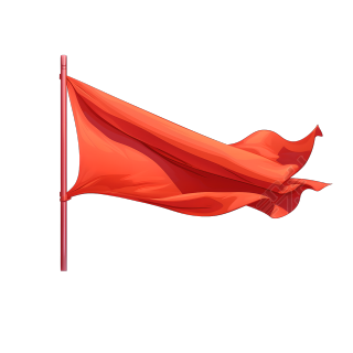党政红旗创意设计插图