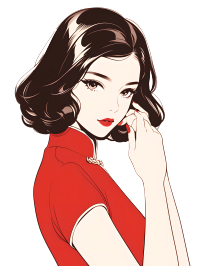魅力女性插画设计元素