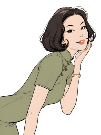 魅力女性商用插图